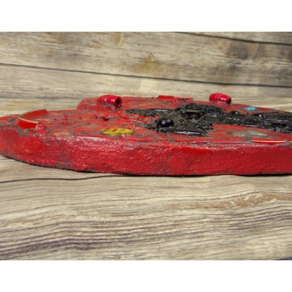 Thunderbird Heart Wall Art Mixed Media Red Black Native American Horse Western - Picture 3 of 10